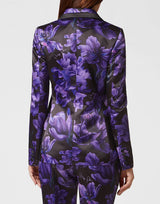 Purple Duchesse Blazer Flowers