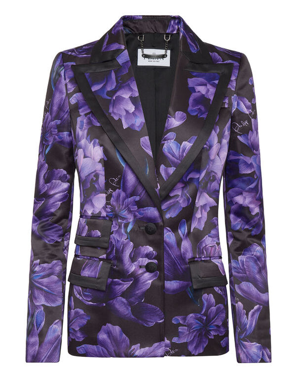 Purple Duchesse Blazer Flowers