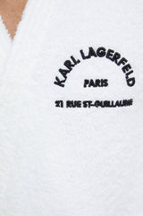 White Karl Lagerfeld Logo Bathrobe