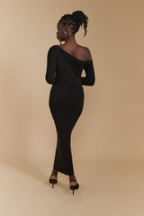 Single Sleeve Gown - Nero