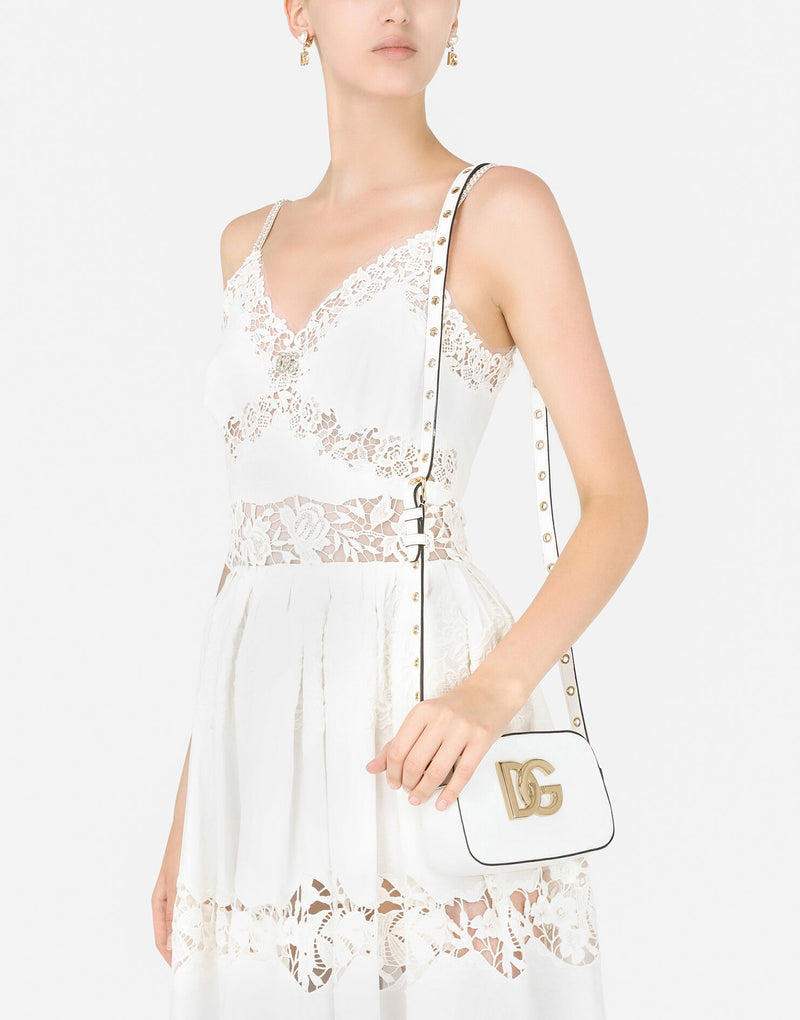 White Leather 3.5 Crossbody Bag