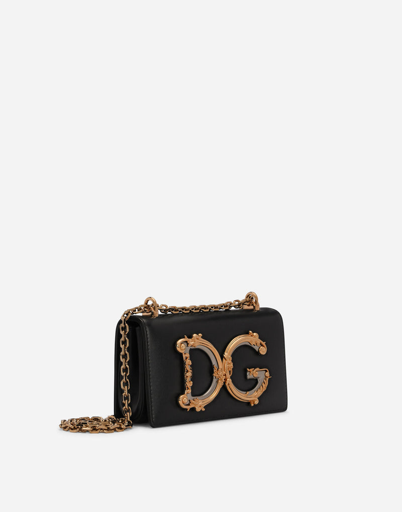 Black Calfskin Phone Bag