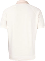 Knitted Cotton Polo in Ivory