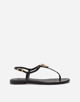 Devotion Black Leather Sandals