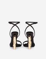 Leather Sandals with DG Gold Heel