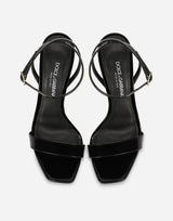 Leather Sandals with DG Gold Heel