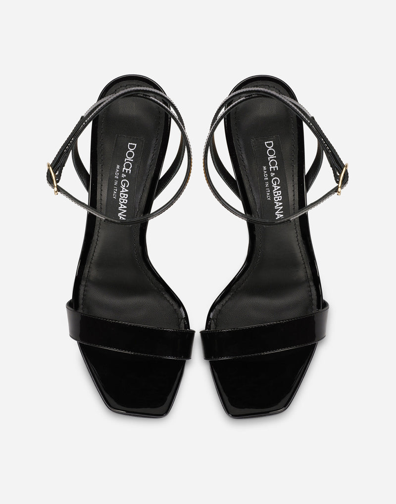 Leather Sandals with DG Gold Heel