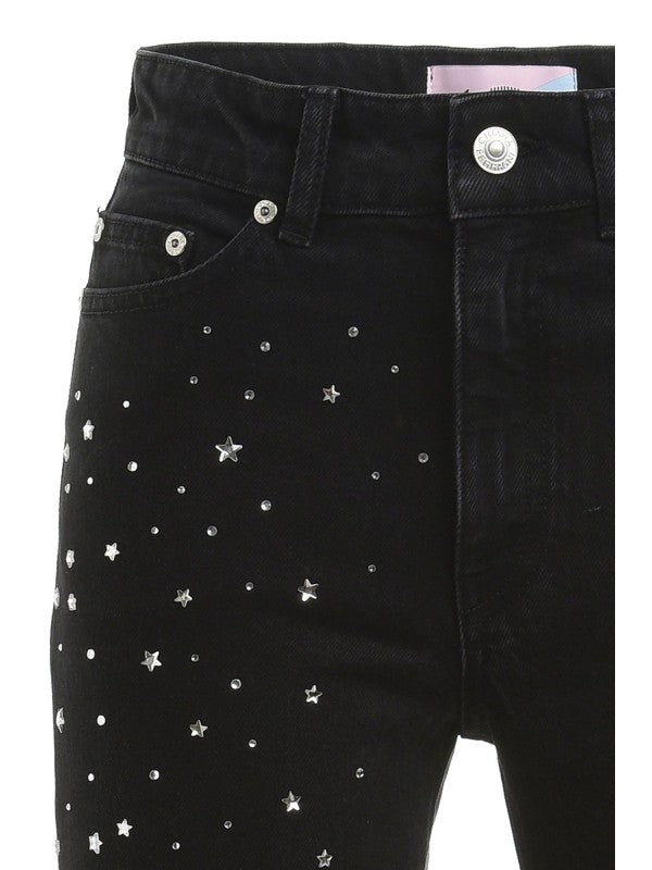 Star-Studded Black Denim Flare Jean – Veri Boutique