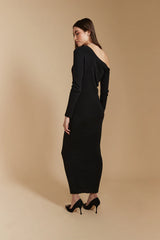 Single Sleeve Gown - Nero