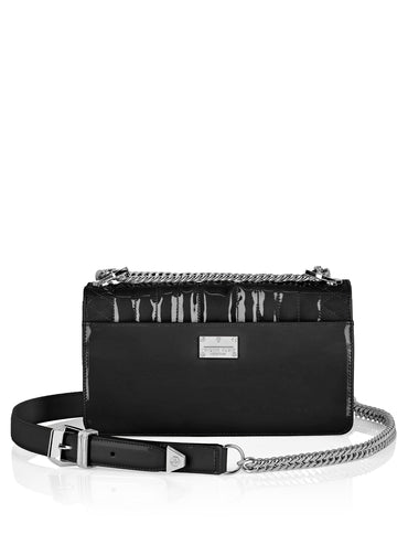 Black Medium Shoulder Bag Hexagon