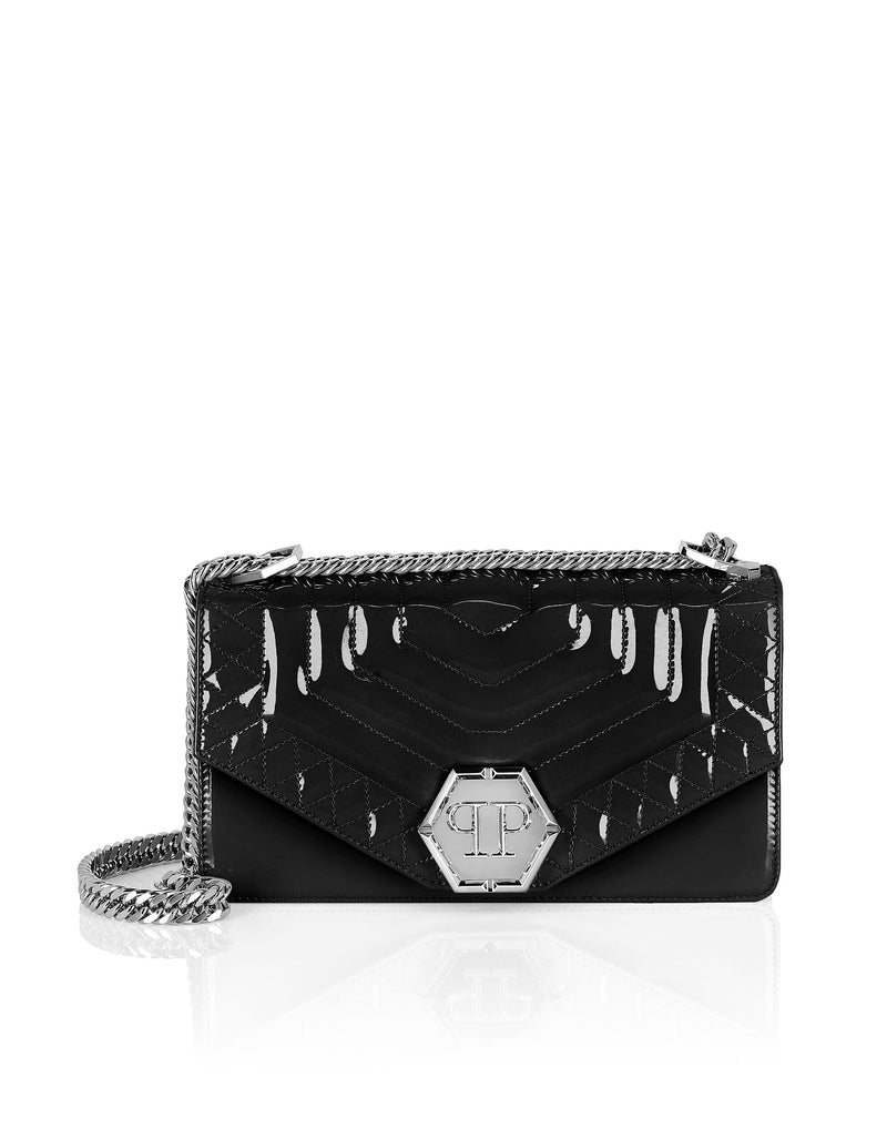 Black Medium Shoulder Bag Hexagon