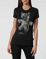 T-Shirt Sexy Pure Crystals Teddy in Black