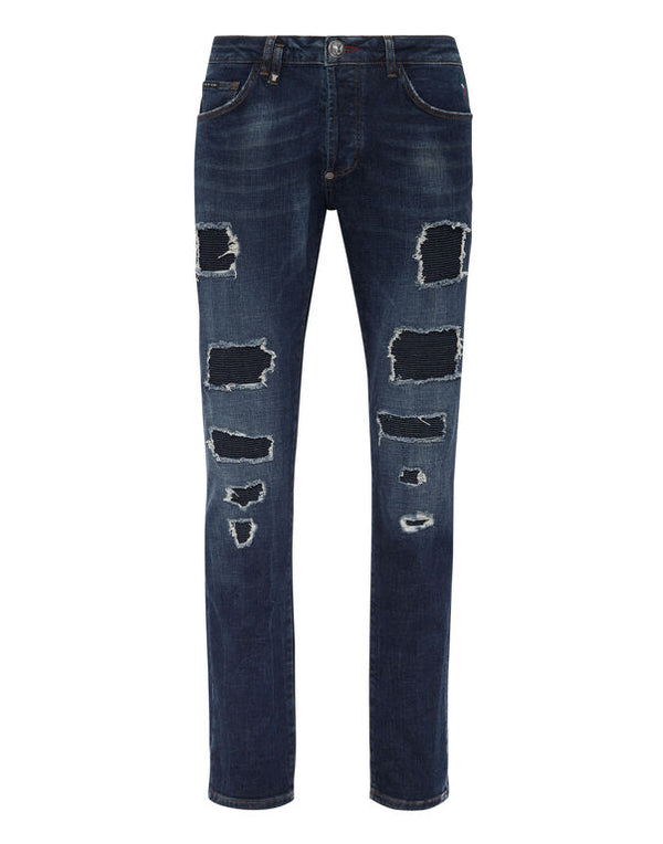 Deep Ocean Blue Denim Trousers