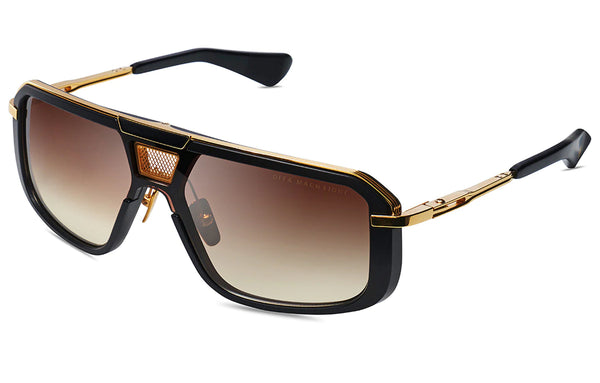 Mach Eight - Matte Black with Yellow Gold, Brown Gradient Lens