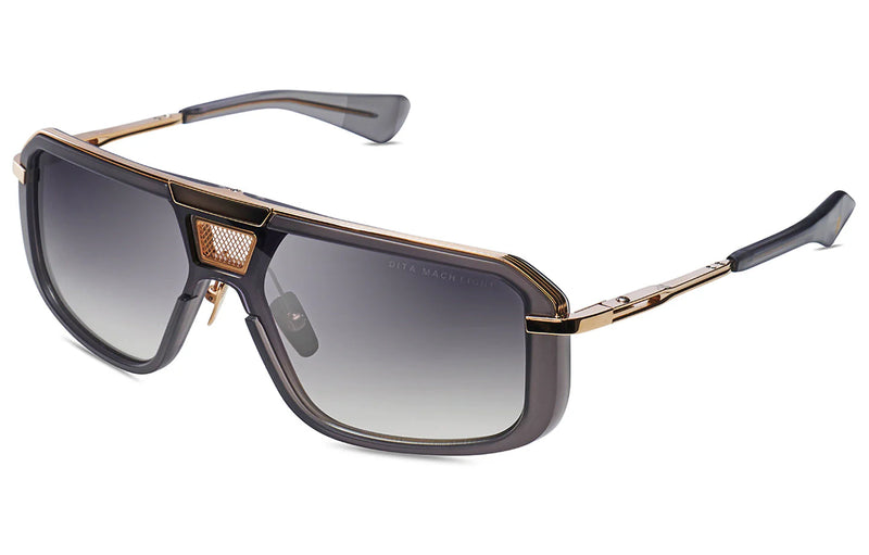 Mach Eight - Crystal Grey with White and Yellow Gold, Grey Lens