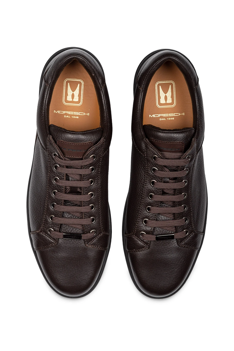 Dark Brown Deerskin Leather Sneaker