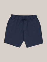Allebasi Navy Cotton Drawstring Shorts