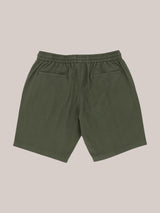 Allebasi Olive Cotton Drawstring Shorts