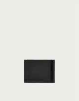 Black Tumbled Calfskin Spring Wallet
