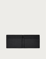 Black Tumbled Calfskin Spring Wallet
