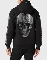 Black Hoodie Sweatshirt with Gothic Banner