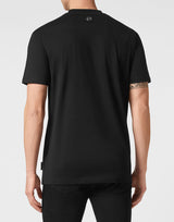 Black T-shirt Round Neck SS Baroque Skull