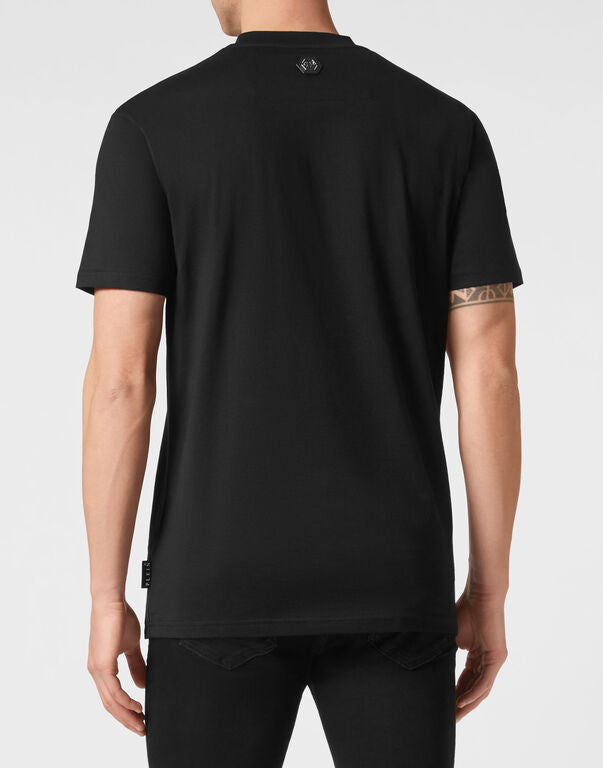 Black T-shirt Round Neck SS Baroque Skull