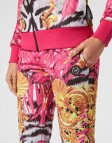 Fuchsia Multicoloured Jogging Tracksuit