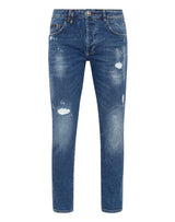 Skinny Fit Denim Trousers in Flash Blue