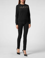 Black Sweatshirt with Gothic Lettering