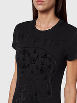 T-Shirt Sexy Pure Fit Skull in Black