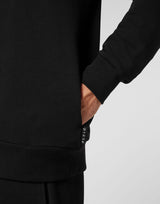 Black Crewneck Sweatshirt LS Hexagon