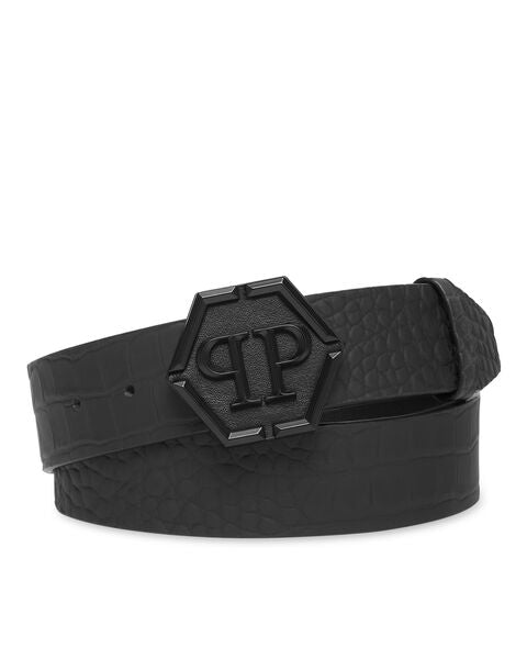 Printed Crocco Belt Hexagon