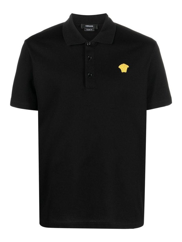 Versace Logo Black Polo Shirt