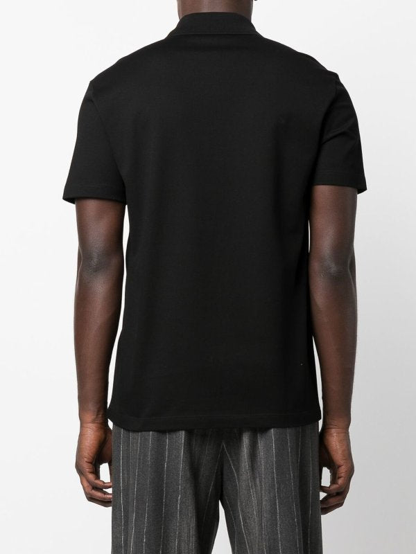 Versace Logo Black Polo Shirt