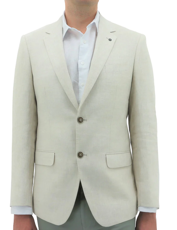 VERI Beige Linen Sports Jacket