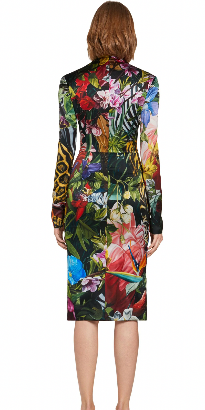 Paradise Found Print Satin Dress