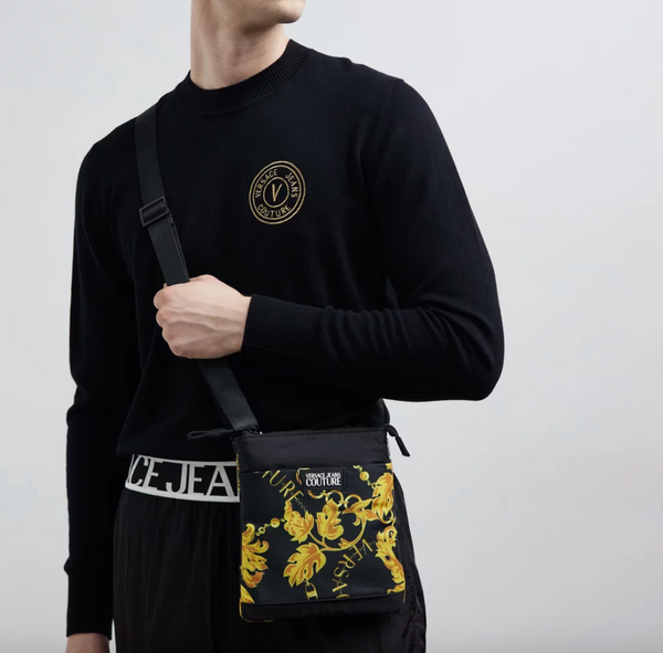 Small Chain Couture Black/Gold Crossbody Men’s Bag