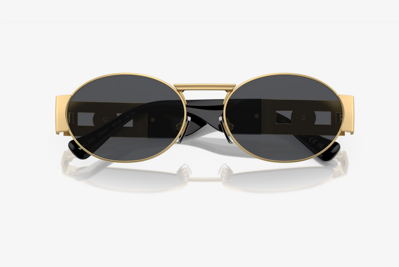 Oval Matte Gold Sunglasses