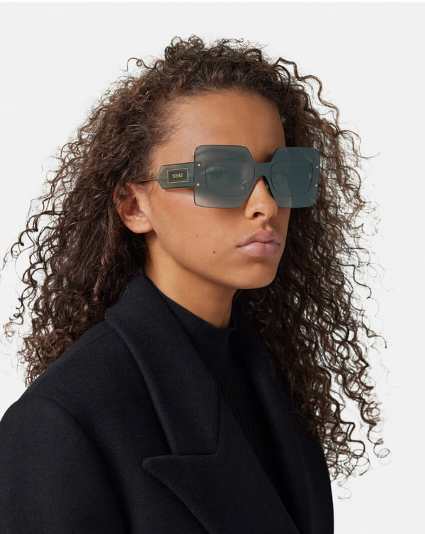 Damier Plaque Squared Shield Sunglasses