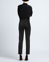 Star-Studded Black Denim Flare Jean