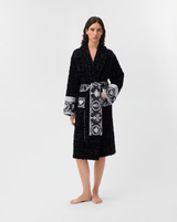 I Love ♡ Baroque Bathrobe - Black and Grey