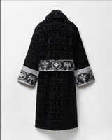 I Love ♡ Baroque Bathrobe - Black and Grey