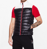 Puffer Vest in Black White and Red