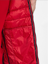 Puffer Vest in Black White and Red