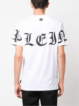 White T-shirt Round Neck SS Gothic Plein