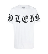 White T-shirt Round Neck SS Gothic Plein