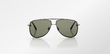 Leon Sunglasses Ruthenium/Green