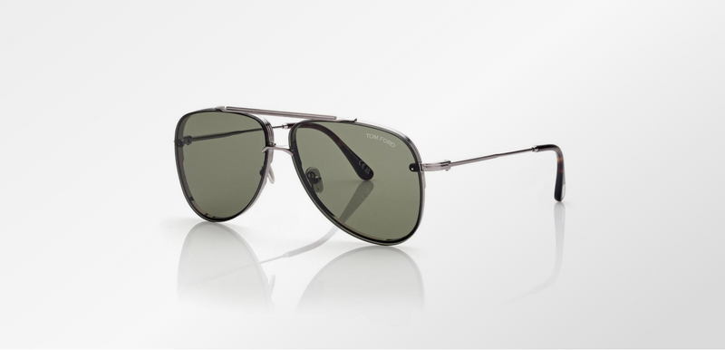 Leon Sunglasses Ruthenium/Green