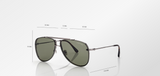 Leon Sunglasses Ruthenium/Green